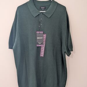 DKNY Men's Green Polo Shirt
